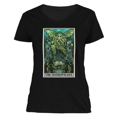 The Ghoulish Garb S The Hierophant Tarot Card - Ghoulish Edition Women's V-Neck