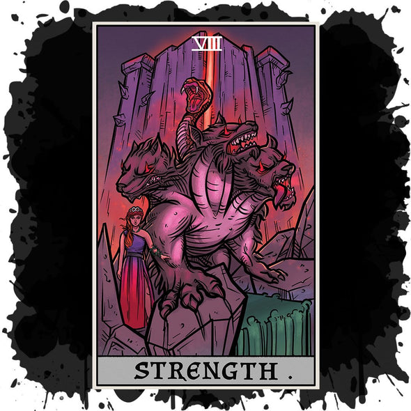 The Ghoulish Garb Strength Tarot Card - Ghoulish Edition