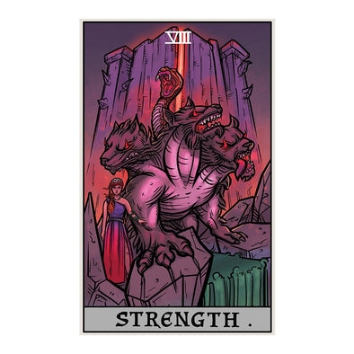 The Ghoulish Garb Strength Tarot Card - Ghoulish Edition