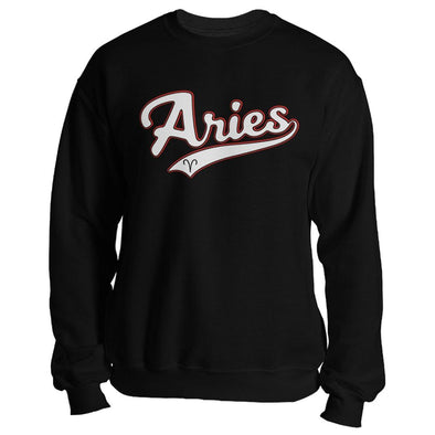 The Ghoulish Garb Sweatshirt Black / S Aries - Baseball Style Unisex Sweatshirt