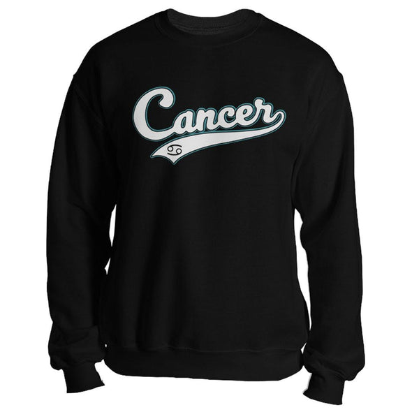 The Ghoulish Garb Sweatshirt Black / S Cancer - Baseball Style Unisex Sweatshirt