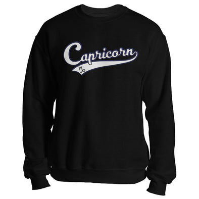 The Ghoulish Garb Sweatshirt Black / S Capricorn - Baseball Style Unisex Sweatshirt