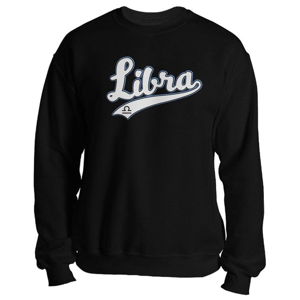 The Ghoulish Garb Sweatshirt Black / S Libra - Baseball Style Unisex Sweatshirt