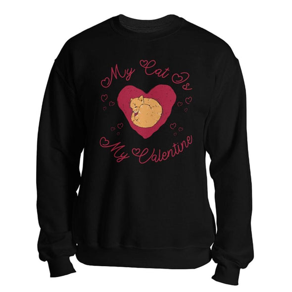 The Ghoulish Garb Sweatshirt Black / S My Cat Is My Valentine Unisex Sweatshirt