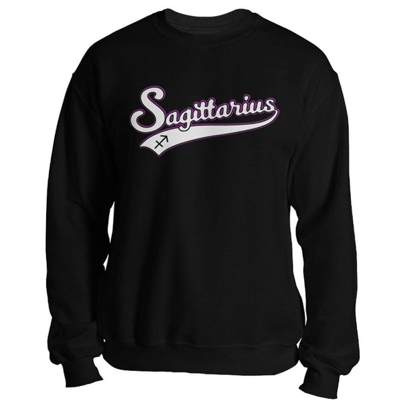 The Ghoulish Garb Sweatshirt Black / S Sagittarius - Baseball Style Unisex Sweatshirt