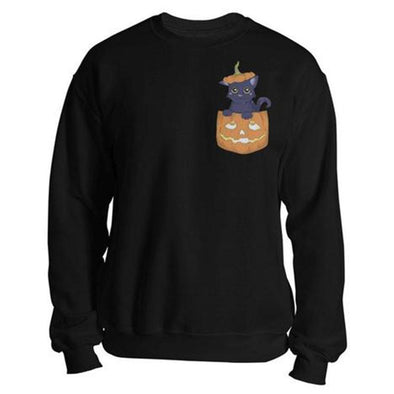 The Ghoulish Garb Sweatshirt Black / S The Cat's Out O' The Jack Sweatshirt