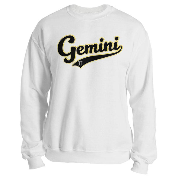 The Ghoulish Garb Sweatshirt White / S Gemini - Baseball Style Unisex Sweatshirt