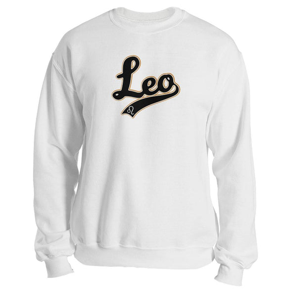 The Ghoulish Garb Sweatshirt White / S Leo - Baseball Style Unisex Sweatshirt