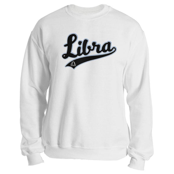 The Ghoulish Garb Sweatshirt White / S Libra - Baseball Style Unisex Sweatshirt