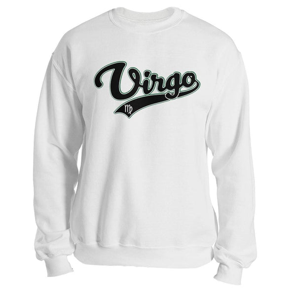 The Ghoulish Garb Sweatshirt White / S Virgo - Baseball Style Unisex Sweatshirt