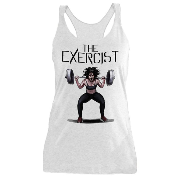 The Ghoulish Garb Tank Top Heather White / S The Exercist Women's Racerback Tank