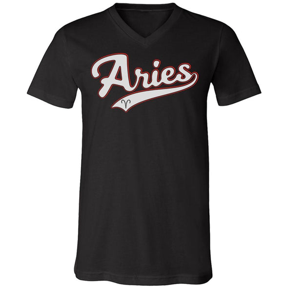 The Ghoulish Garb V-Necks Black / S Aries - Baseball Style Unisex V-Neck