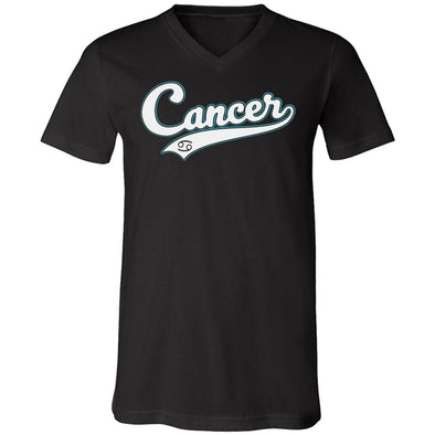 The Ghoulish Garb V-Necks Black / S Cancer - Baseball Style Unisex V-Neck