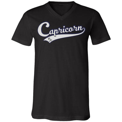 The Ghoulish Garb V-Necks Black / S Capricorn - Baseball Style Unisex V-Neck