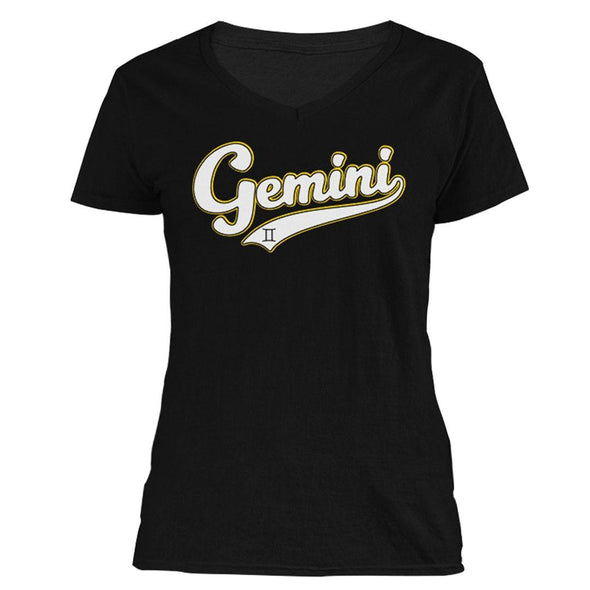 The Ghoulish Garb V-Necks Black / S Gemini - Baseball Style Women's V-Neck