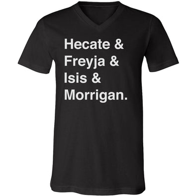 The Ghoulish Garb V-Necks Black / S Goddesses of Magick Helvetica Unisex V-Neck