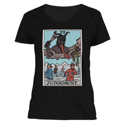 The Ghoulish Garb V-Necks Black / S Judgement By Krampus Women's V-Neck