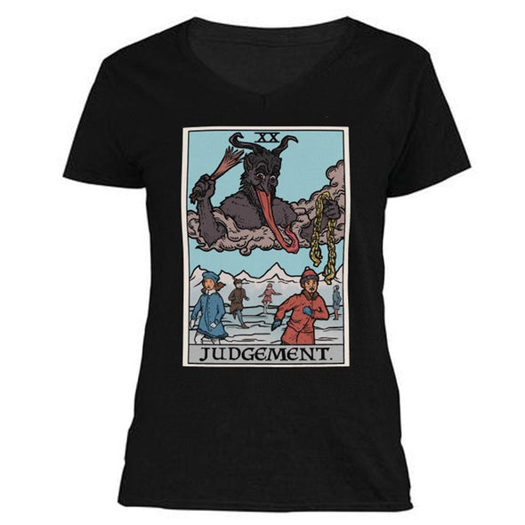The Ghoulish Garb V-Necks Black / S Judgement By Krampus Women's V-Neck