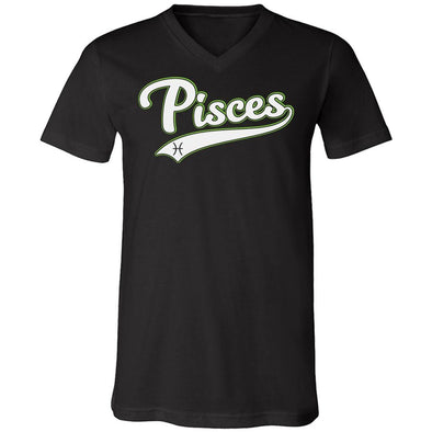 The Ghoulish Garb V-Necks Black / S Pisces - Baseball Style Unisex V-Neck