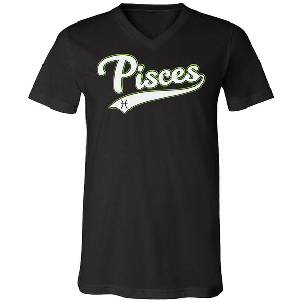 The Ghoulish Garb V-Necks Black / S Pisces - Baseball Style Unisex V-Neck