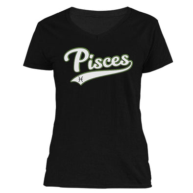 The Ghoulish Garb V-Necks Black / S Pisces - Baseball Style Women's V-Neck