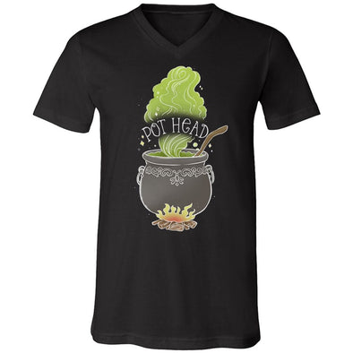 The Ghoulish Garb V-Necks Black / S Pot Head V-Neck Shirt