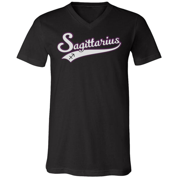 The Ghoulish Garb V-Necks Black / S Sagittarius - Baseball Style Unisex V-Neck
