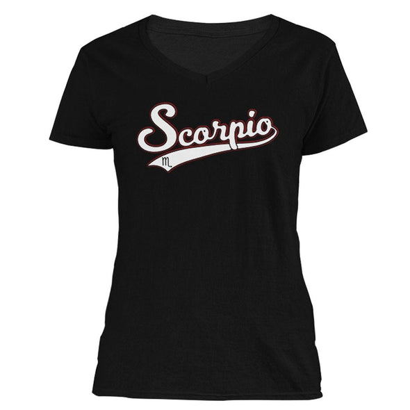 The Ghoulish Garb V-Necks Black / S Scorpio - Baseball Style Women's V-Neck