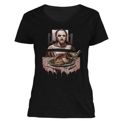 The Ghoulish Garb V-Necks Black / S Thanksgrieving Women's V-Neck