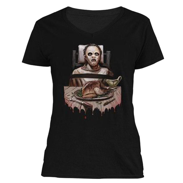 The Ghoulish Garb V-Necks Black / S Thanksgrieving Women's V-Neck