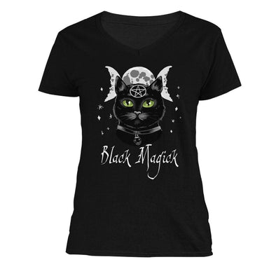 The Ghoulish Garb V-Necks S Black Magick Women's V-Neck