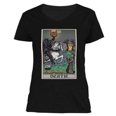 The Ghoulish Garb V-Necks S Death Tarot Card Women's V-Neck