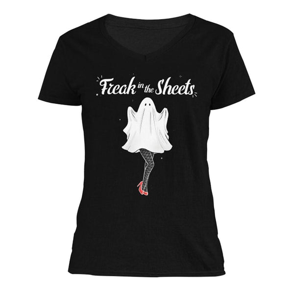 The Ghoulish Garb V-Necks S Freak in the Sheets Women's V-Neck