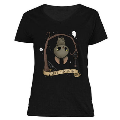 The Ghoulish Garb V-Necks S Just Hangin' Women's V-Neck