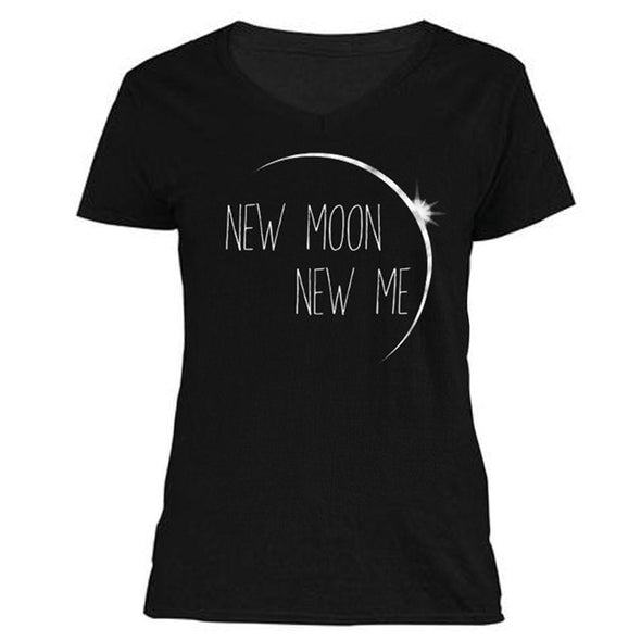 The Ghoulish Garb V-Necks S New Moon New Me Women's V-Neck