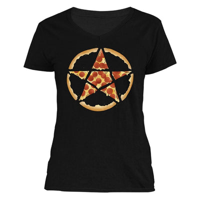 The Ghoulish Garb V-Necks S Pizzagram Women's V-Neck