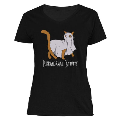 The Ghoulish Garb V-Necks S Purranormal Cativity Women's V-Neck