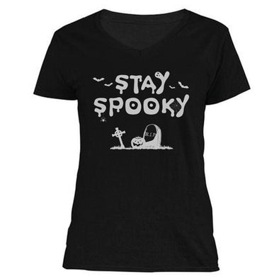 The Ghoulish Garb V-Necks S Stay Spooky Women's V-Neck