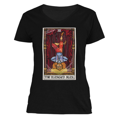 The Ghoulish Garb V-Necks S The Hanged Man Tarot Card - Ghoulish Edition Women's V-Neck