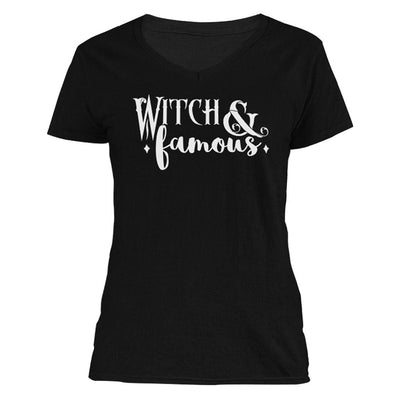 The Ghoulish Garb V-Necks S Witch and Famous Women's V-Neck