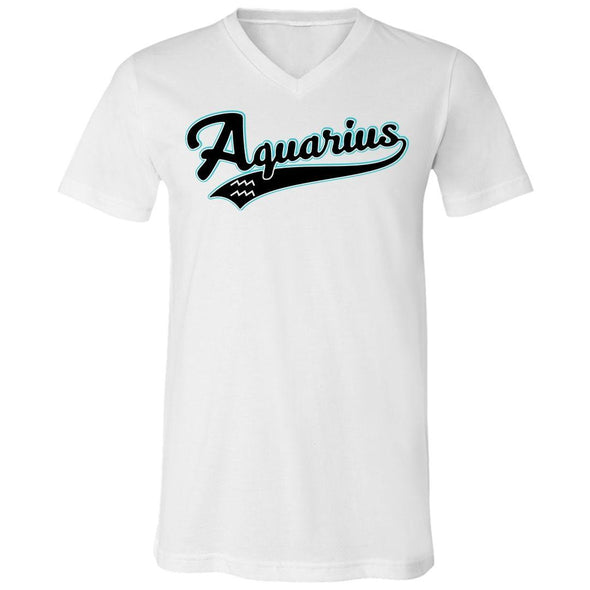 The Ghoulish Garb V-Necks White / S Aquarius - Baseball Style Unisex V-Neck