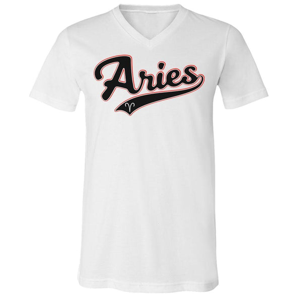 The Ghoulish Garb V-Necks White / S Aries - Baseball Style Unisex V-Neck