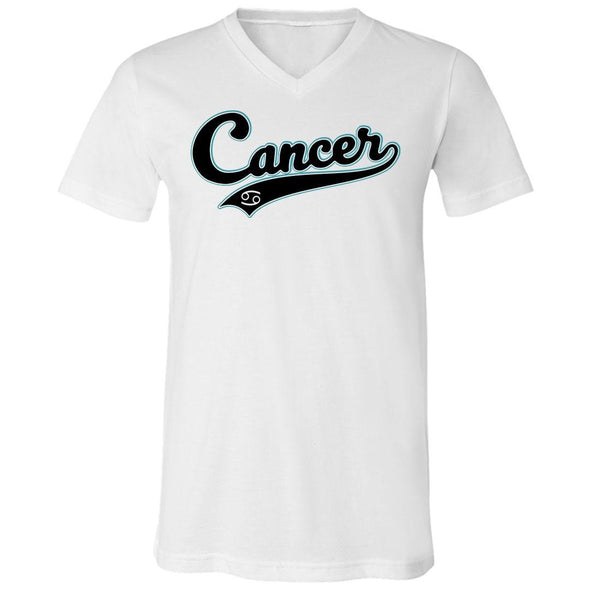 The Ghoulish Garb V-Necks White / S Cancer - Baseball Style Unisex V-Neck