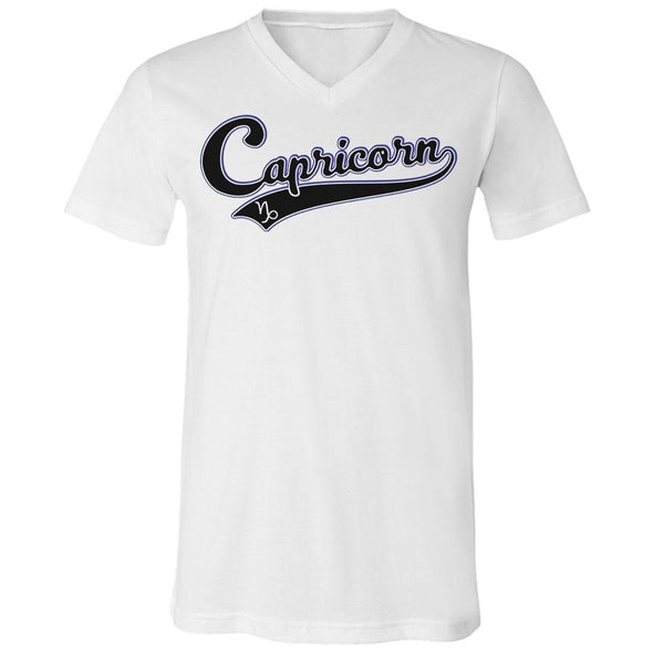The Ghoulish Garb V-Necks White / S Capricorn - Baseball Style Unisex V-Neck