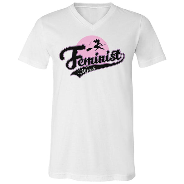 The Ghoulish Garb V-Necks White / S Feminist Witch Unisex V-Neck
