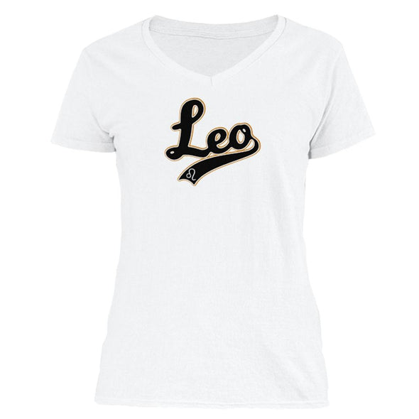 The Ghoulish Garb V-Necks White / S Leo - Baseball Style Women's V-Neck