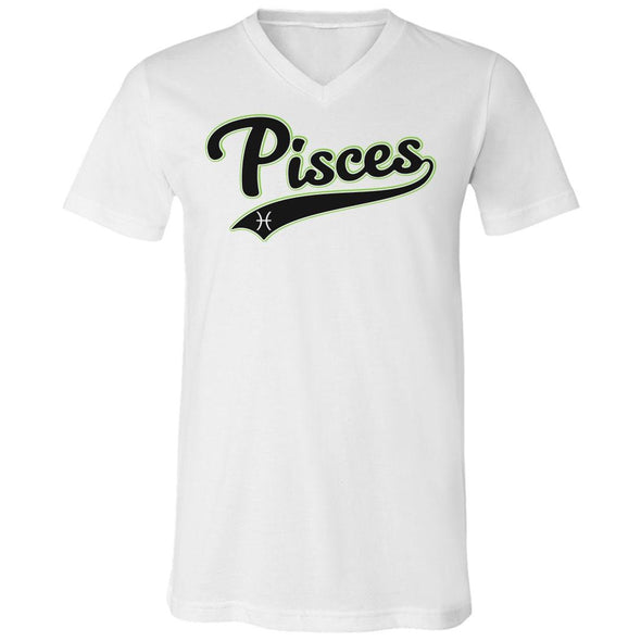 The Ghoulish Garb V-Necks White / S Pisces - Baseball Style Unisex V-Neck