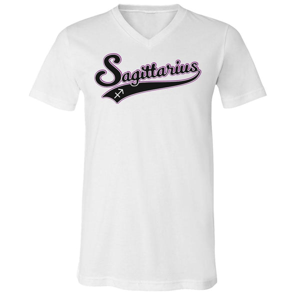 The Ghoulish Garb V-Necks White / S Sagittarius - Baseball Style Unisex V-Neck