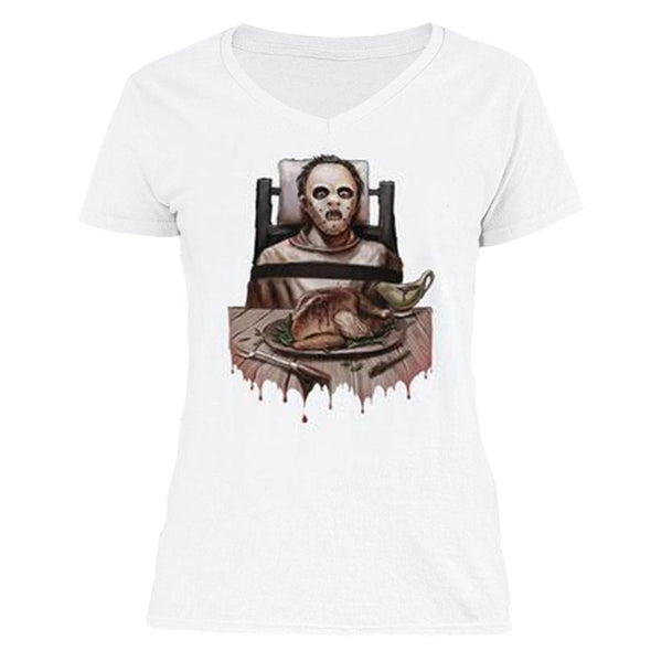 The Ghoulish Garb V-Necks White / S Thanksgrieving Women's V-Neck