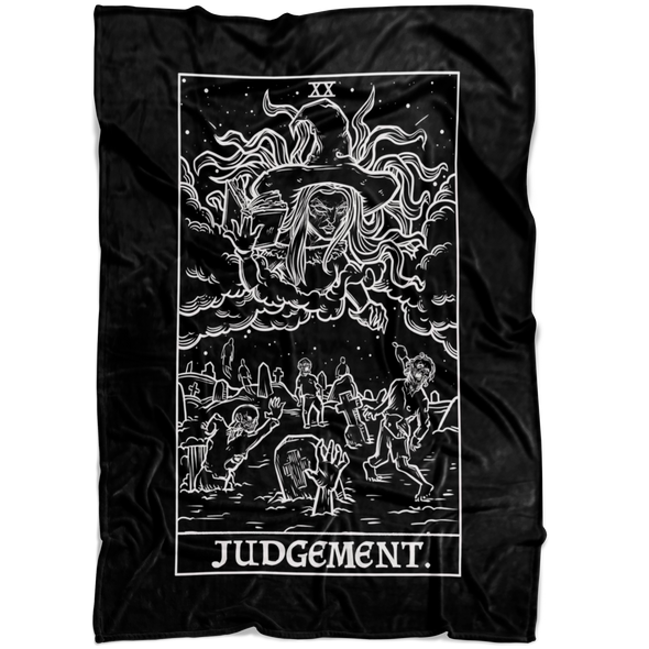 Judgement Tarot Card Blanket - Ghoulish Edition (Black & White)